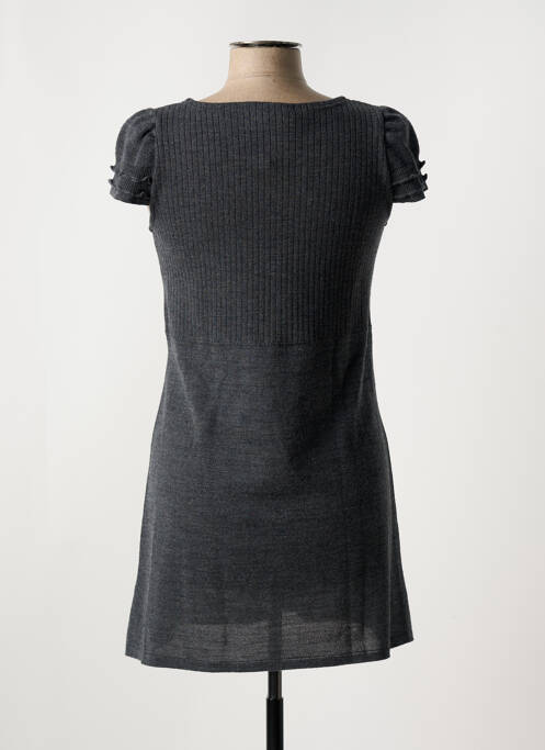 Robe pull tissage chiné manches courtes gris TELMAIL femme