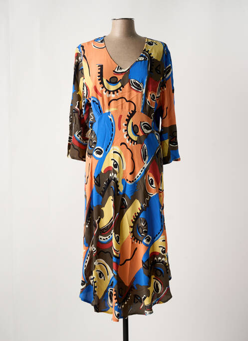 Robe mi-longue orange MASAI pour femme