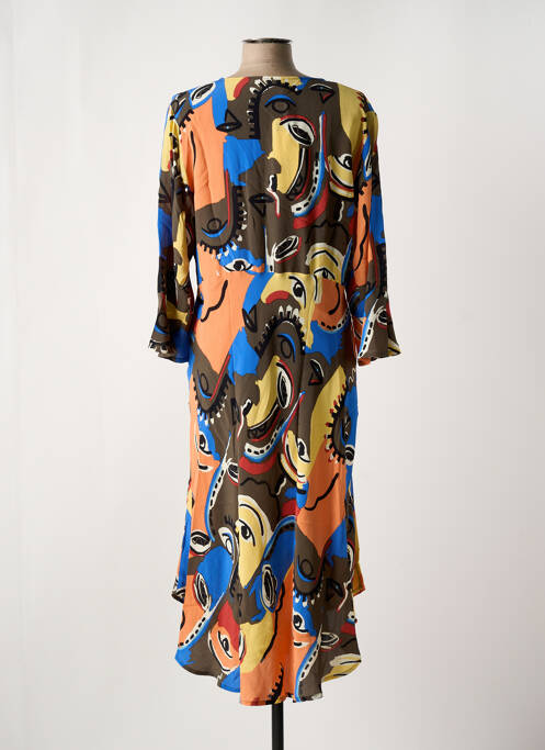 Robe mi-longue orange MASAI pour femme