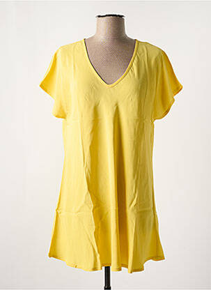 Tunique manches courtes coupe cintrée jaune MASAI femme