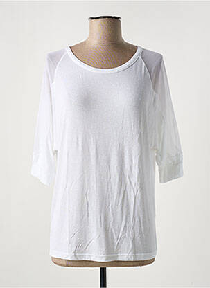 T-shirt manches 3/4 manches 3/4 blanc TELMAIL femme