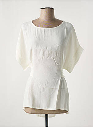 Tunique manches courtes tissage crêpe beige MASAI femme