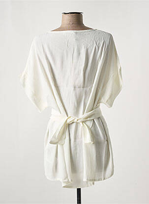 Tunique manches courtes tissage crêpe beige MASAI femme