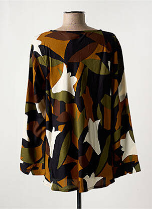 Blouse col rond manches longues marron MASAI femme