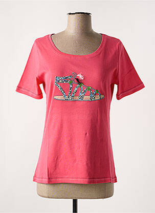T-shirt stretch manches courtes rose TELMAIL femme