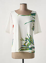 T-shirt stretch manches courtes blanc TELMAIL femme