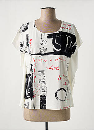 T-shirt imprimé fantaisie manches courtes blanc TELMAIL femme