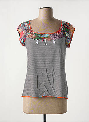 T-shirt stretch manches courtes noir TELMAIL femme