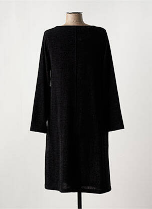 Robe mi-longue manches longues manches longues noir G!OZE femme