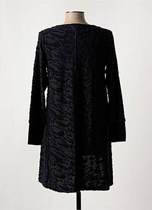 Robe courte coupe évasée manches longues noir G!OZE femme