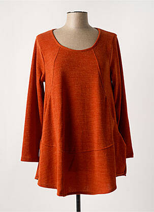 Tunique manches longues col rond orange G!OZE femme