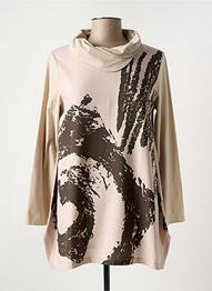 Tunique manches longues imprimé fantaisie beige G!OZE femme