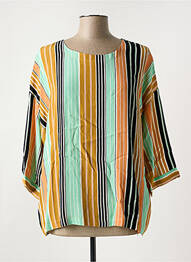 Blouse col rond manches 3/4 orange MASAI femme