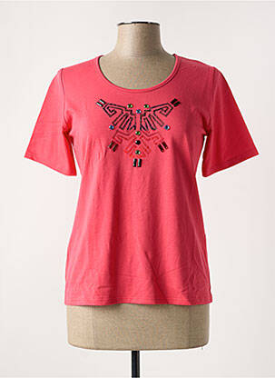 T-shirt stretch manches courtes rose TELMAIL femme