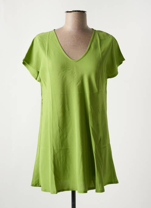 Tunique manches courtes coupe cintrée vert MASAI femme