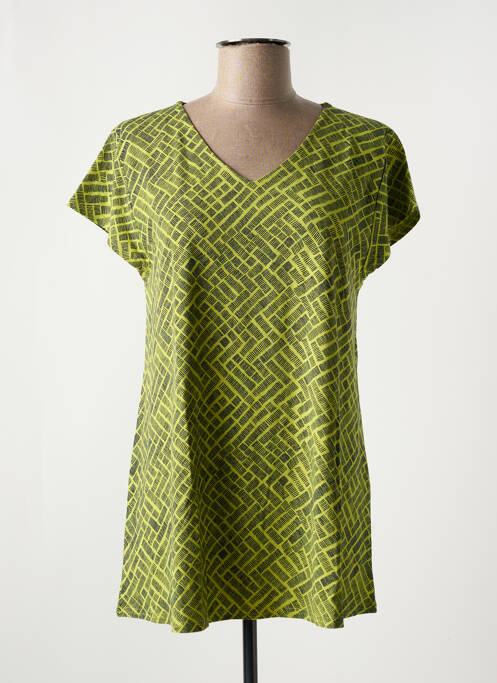 Tunique manches courtes coupe cintrée vert MASAI femme