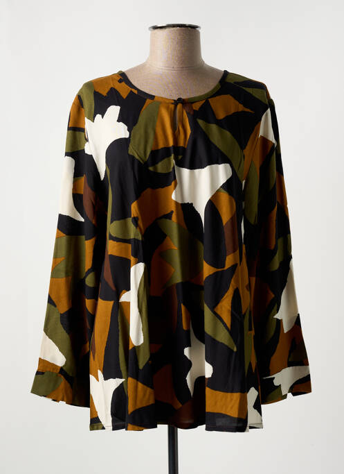 Blouse col rond manches longues marron MASAI femme
