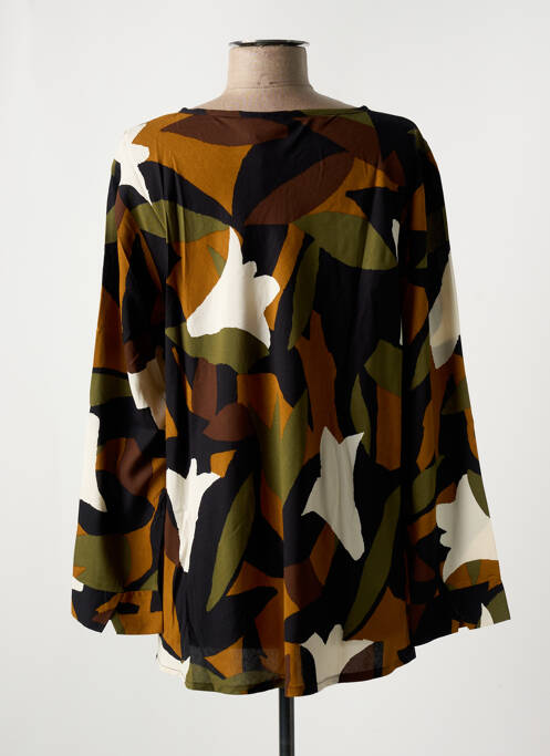 Blouse col rond manches longues marron MASAI femme