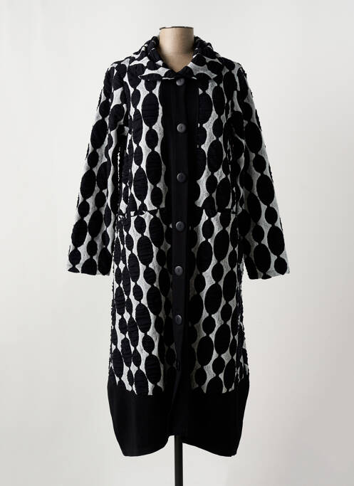 Manteau long coupe cintrée sans capuche noir G!OZE femme