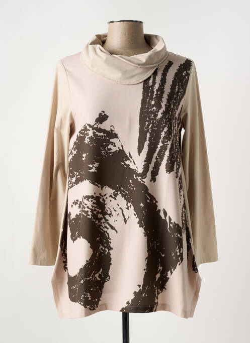 Tunique manches longues imprimé fantaisie beige G!OZE femme