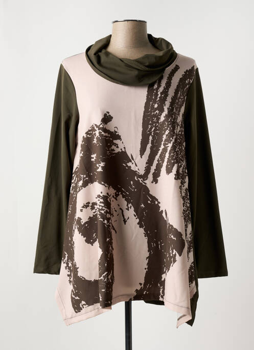 Tunique manches longues imprimé fantaisie beige G!OZE femme