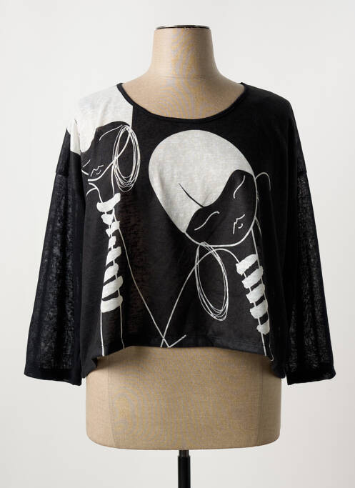 T-shirt noir G!OZE pour femme