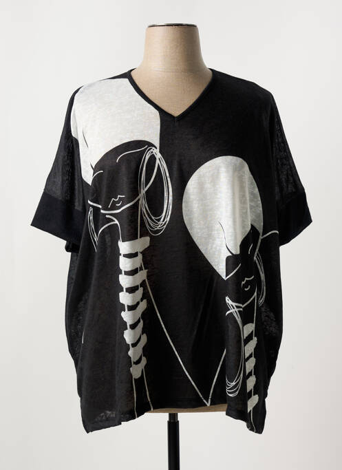 Tunique manches courtes noir G!OZE pour femme