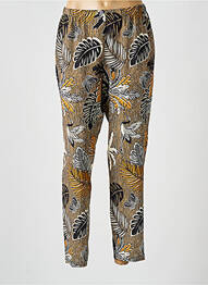 Pantalon slim taille élastique jaune TELMAIL femme
