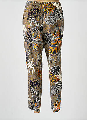 Pantalon slim taille élastique jaune TELMAIL femme