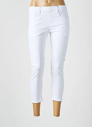 Pantacourt taille élastique blanc TELMAIL femme