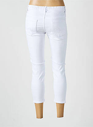 Pantacourt taille élastique blanc TELMAIL femme