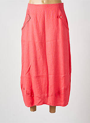 Jupe longue coupe droite rose KOKOMARINA femme