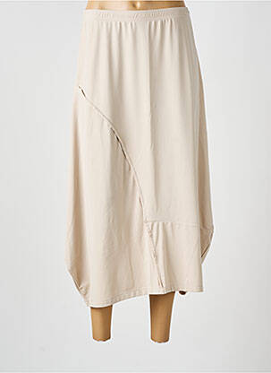 Jupe longue coupe fluide beige G!OZE femme