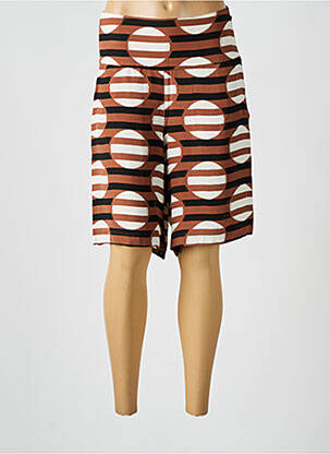 Bermuda coupe droite marron MASAI femme
