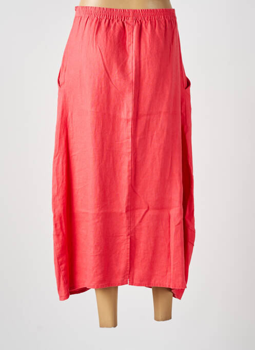 Jupe longue coupe droite rose KOKOMARINA femme
