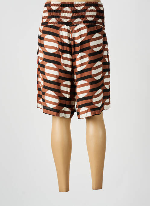 Bermuda taille élastique marron MASAI femme