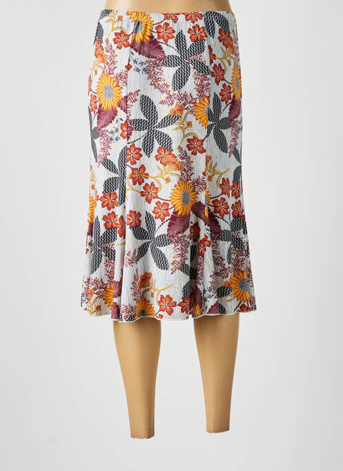 Jupe mi-longue jaune TELMAIL pour femme