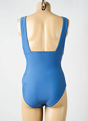 Maillot de bain 1 pièce stretch haut soutien-gorge moulé bleu YSABEL MORA femme
