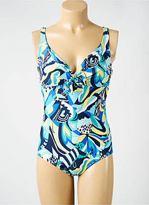 Maillot de bain 1 pièce imprimé fantaisie bleu ANTIGEL femme