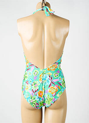 Maillot de bain 1 pièce stretch vert ANTIGEL femme