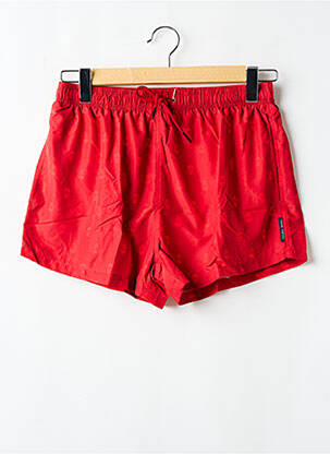 Short de bain tissage popeline rouge YSABEL MORA homme
