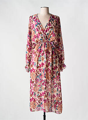 Robe longue manches longues manches longues violet ADILYNN femme