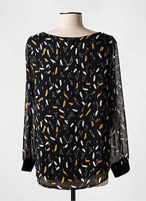 Blouse imprimé fantaisie manches longues noir IT HIPPIE femme