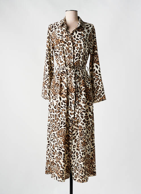 Robe longue beige JS MILLENIUM pour femme