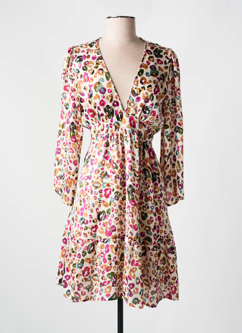 Robe mi-longue beige RUE DES ABBESSES pour femme