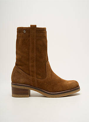 Bottines/boots nubuck talon de 4 à 6cm marron PORRONET femme