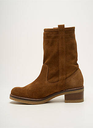 Bottines/boots nubuck talon de 4 à 6cm marron PORRONET femme