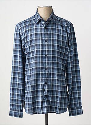 Chemise manches longues coupe droite bleu HUGO BOSS homme