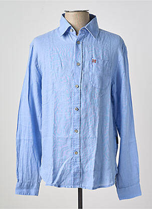 Chemise manches longues coupe droite bleu NAPAPIJRI homme