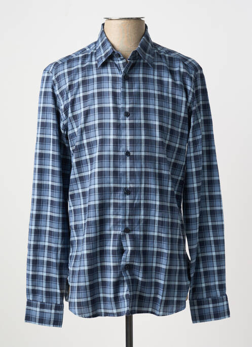 Chemise manches longues coupe droite bleu HUGO BOSS homme